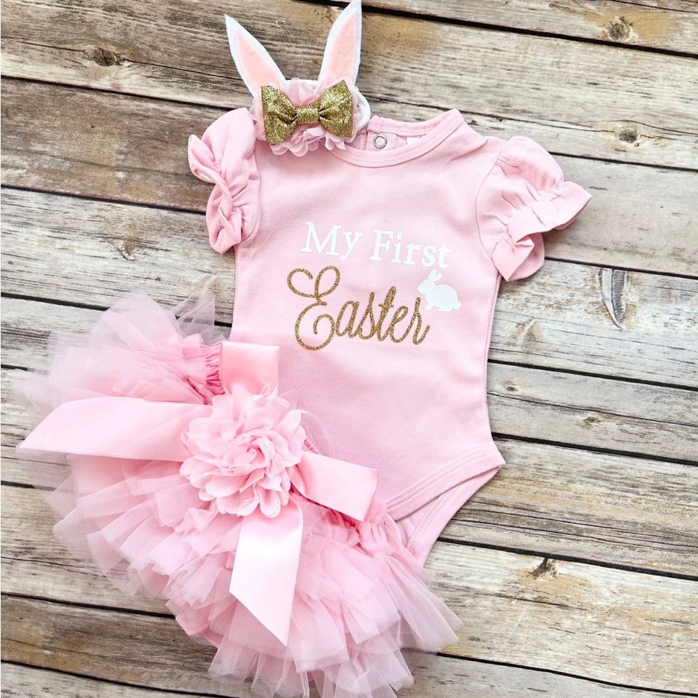 Baby girl first Easter outfit size 6-12 month